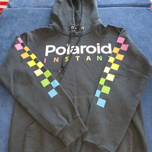 Polaroid Black Sweater with Multicolor Design